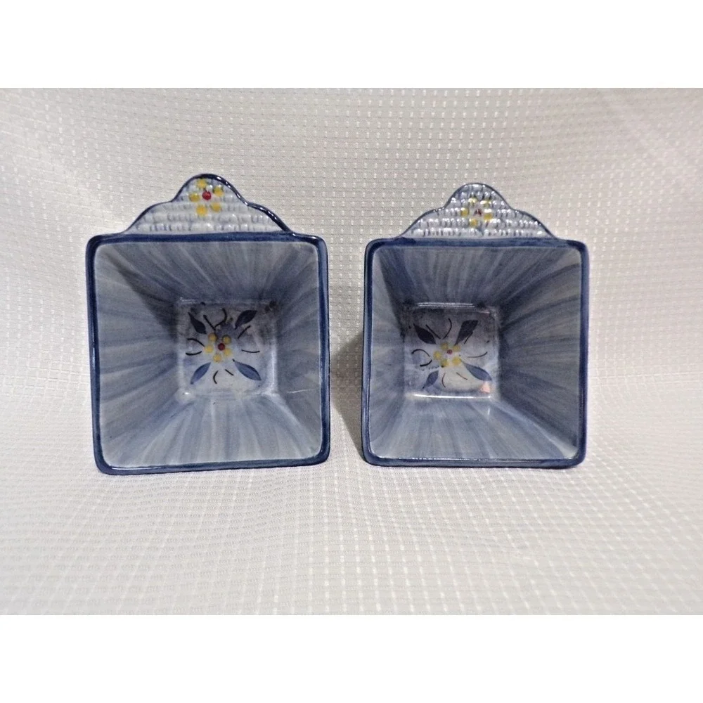 Temp-Tations by tara Old World Blue 10 oz Ramekin Baking Dish No Lids Square KF1